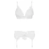 Obsessive - completo intimo pizzo bianco - set lingerie donna - L/XL