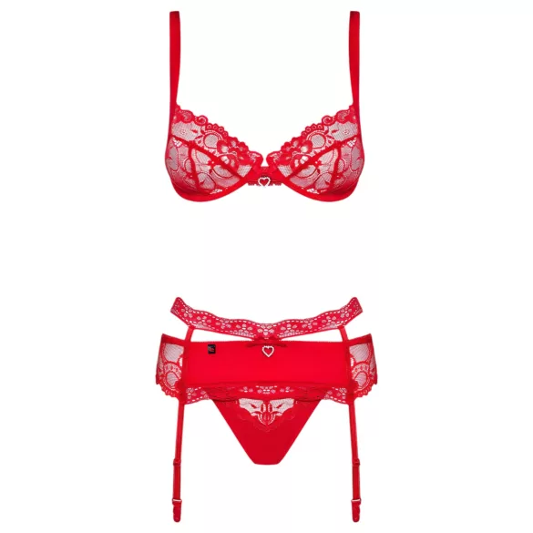Obsessive - set lingerie donna - sexy - rosso