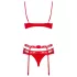 Obsessive - set lingerie donna - sexy - rosso - L/XL