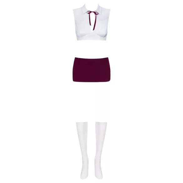 Obsessive - costume da studentessa sexy - set 5 pezzi