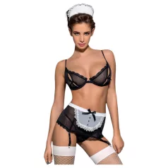   Obsessive Maidme - costume cameriera sexy 6 pezzi - travestimento donna - L/XL