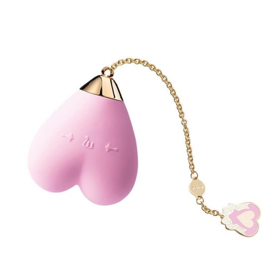 ZALO - Cuore Bambino - Vibratore di lusso per clitoride a forma di cuore, impermeabile e rivestito in oro 18 carati (viola)