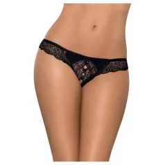   Obsessive Miamor - tanga donna aperta con strass - pizzo nero - L/XL