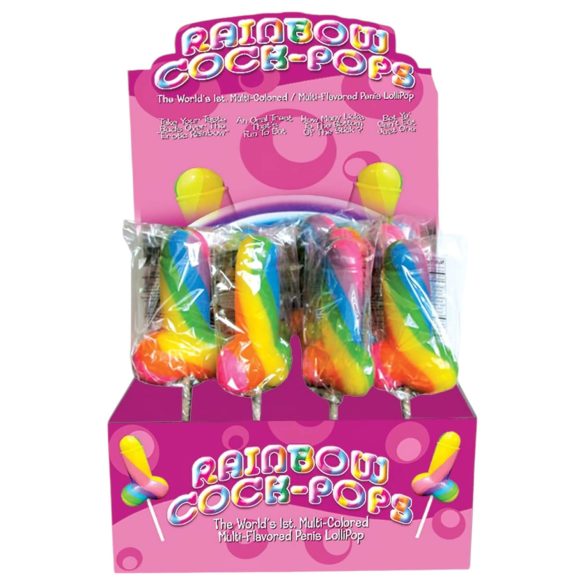 Rainbow Cock Pop - lecca-lecca a forma di pene (85g) - gusto frutta