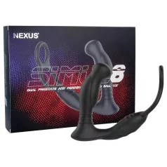   Nexus Simul8 - anello fallico vibrante con dildo anale - nero
