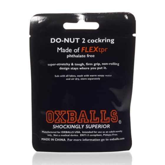 Anello per il pene e testicoli OXBALLS Donut 2 - extra resistente e trasparente