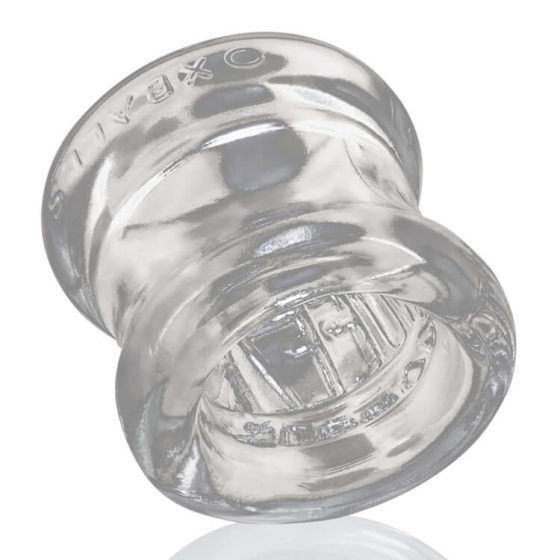 Anello e allungatore per testicoli OXBALLS Squeeze (trasparente)