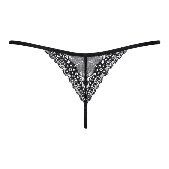 Obsessive - tanga con cinturini - pizzo nero - L/XL