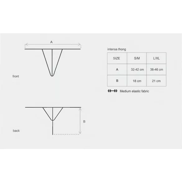 Obsessive - tanga con cinturini - pizzo nero - L/XL
