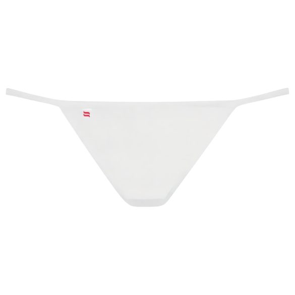 Obsessive - tanga sexy con motivo di tulipano - bianco - L/XL