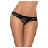 Obsessive Miamor - tanga donna aperta con strass - pizzo nero - XXL