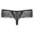 Obsessive Miamor - perizoma in pizzo con strass per donna (nero) - L/XL