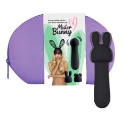   FEELZTOYS Mister Bunny - Set di mini vibratori massaggiatori impermeabili (nero)