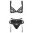 Obsessive Heartina - completo intimo (nero) - L/XL