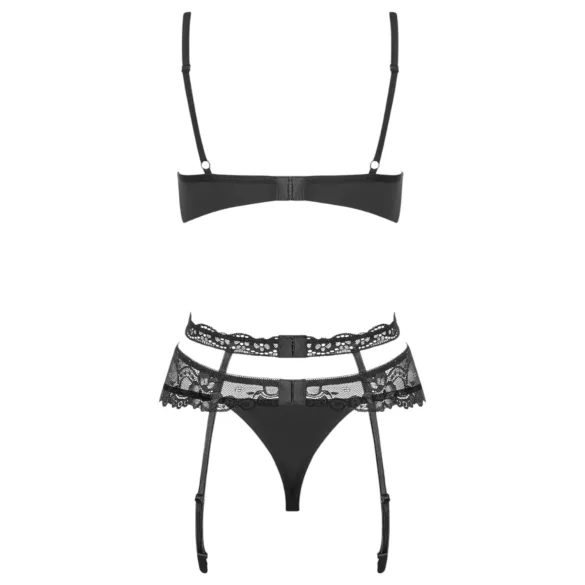 Obsessive Heartina - set di lingerie (nero) - L/XL