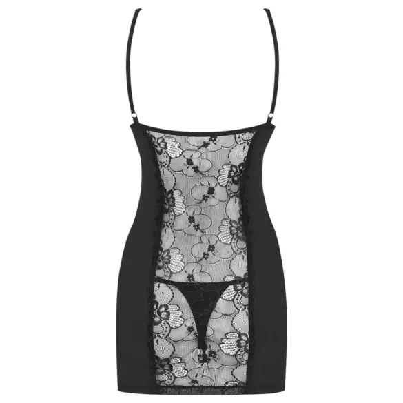 Obsessive - babydoll con perizoma - trasparente nero