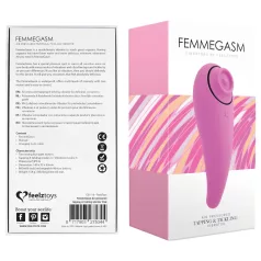  FEELZTOYS Femmegasm - vibratore clitoride 2in1 ricaricabile - silicone rosa