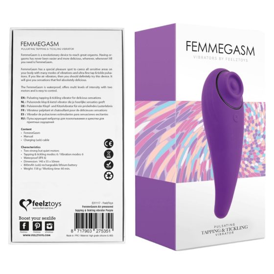 FEELZTOYS Femmegasm - Vibratore Impermeabile per Clitoride e Vaginale (Viola)