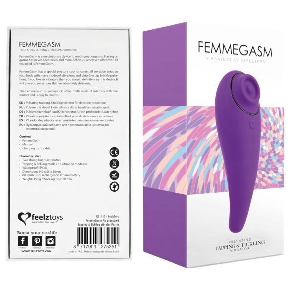 FEELZTOYS Femmegasm - Vibratore 2in1 per Clitoride Ricaricabile (Viola)