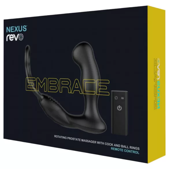 Nexus Revo - vibratore prostata rotante con anello - nero