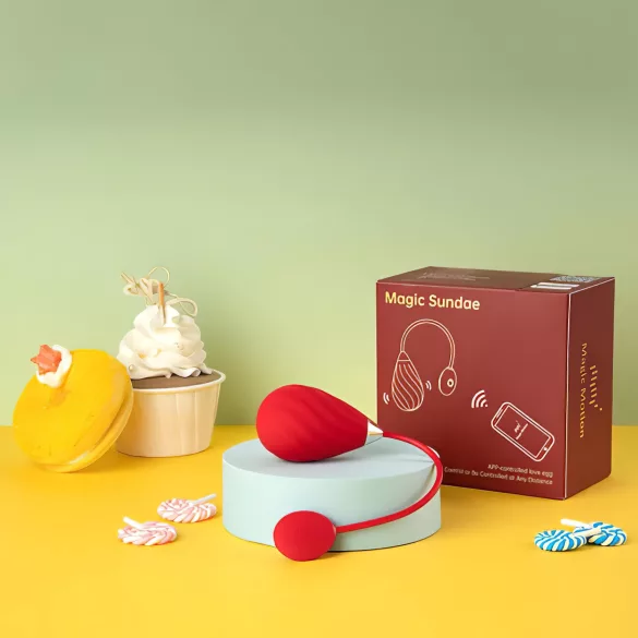 Magic Motion Sundae - ovetto vibrante ricaricabile smart - rosso