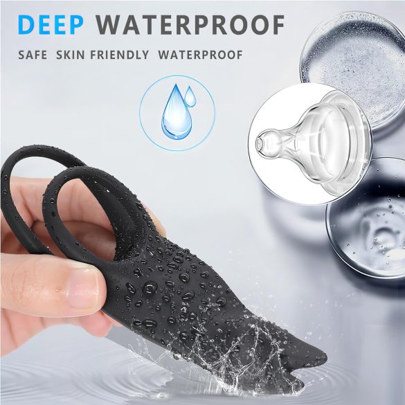 Aixiasia Hoody B - anello fallico senza fili ricaricabile (nero)