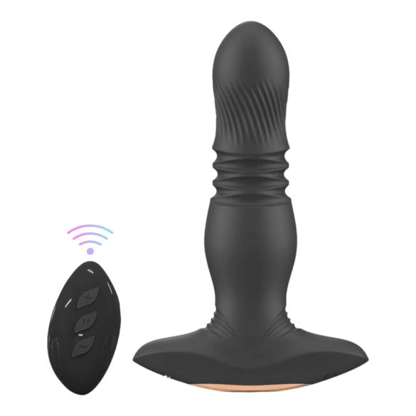 Aixiasia Roy - Vibratore Anale Nero con Telecomando e Radio Ricaricabile