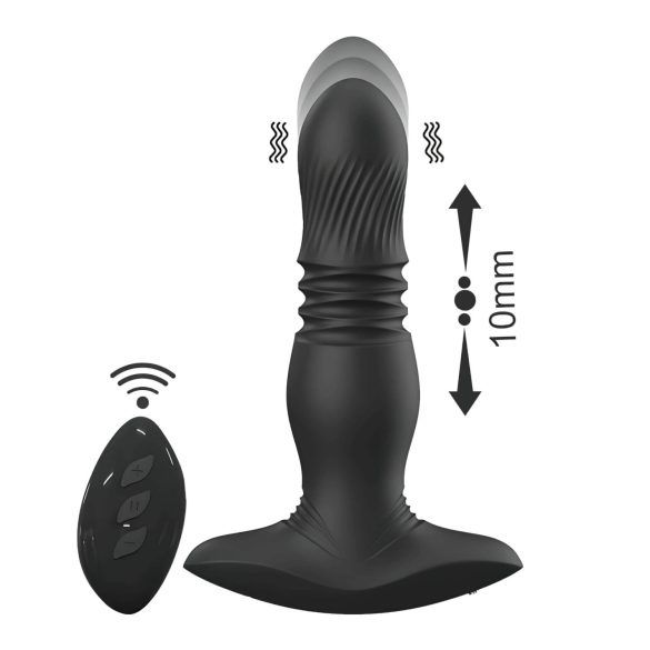 Aixiasia Roy - vibratore anale spingente ricaricabile wireless - nero