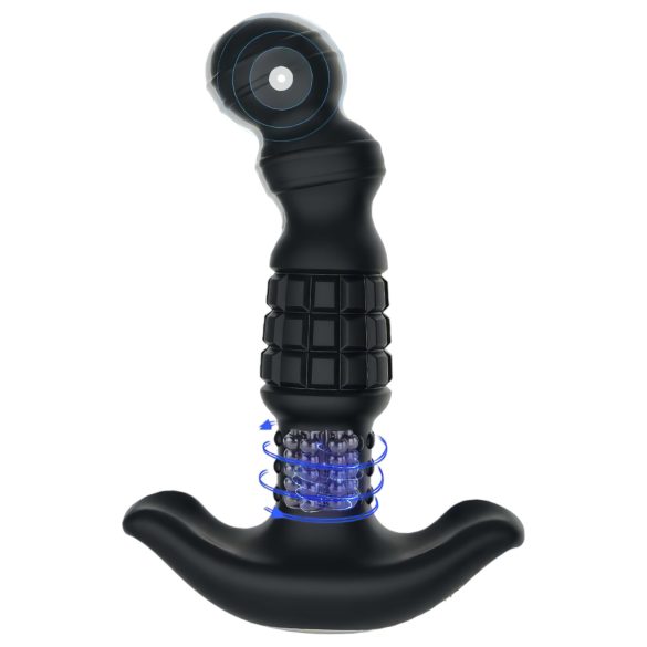 Aixiasia Abake - Vibratore Anale Rotante (nero)