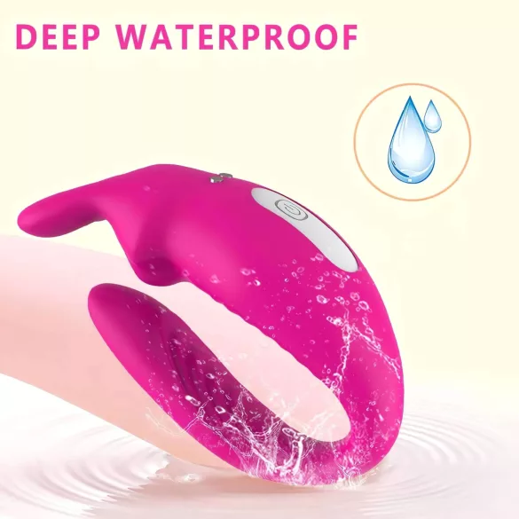 Aixiasia Hera - vibratore di coppia ricaricabile con telecomando (rosa)