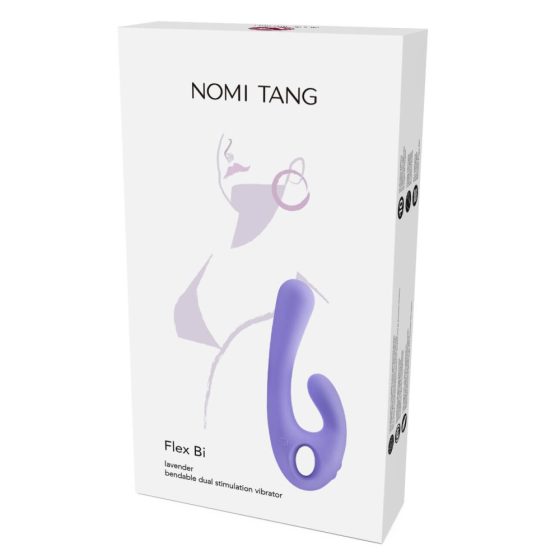 Vibratore Ricaricabile Nomi Tang Flex Bi con Stelo Clitorideo - Lilla