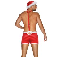   Costume Sexy di Babbo Natale per Uomini - Set di Travestimento Composto da Boxer e Cappello (2 pezzi) - Rosso