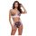 Baci - Set fiorito in pizzo, reggiseno e vita alta - M/L