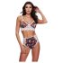 Baci - Set fiorito in pizzo, reggiseno e vita alta - M/L