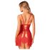 Obsessive Claussica - babydoll e perizoma (rosso)