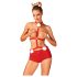 Costume renna donna "Ms Reindy" Obsessive - set 2 pezzi - rosso