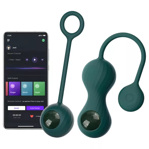 Magic Motion Crystal Duo - set di palline kegel smart - verde