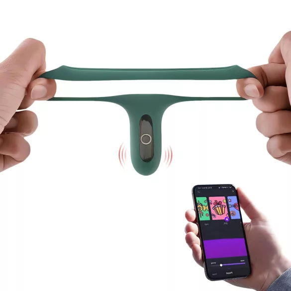 Magic Motion Rise - Anello vibrante per pene con controllo tramite app, per uomini (verde)