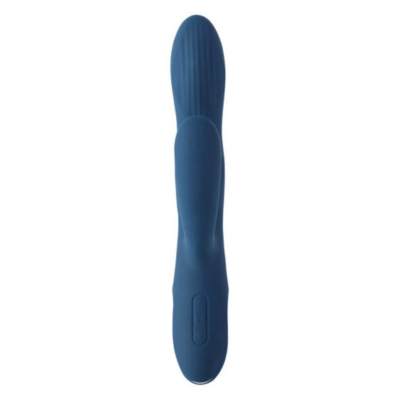 Vibratore ricaricabile Svakom Aylin con asta clitoridea pulsante (blu)