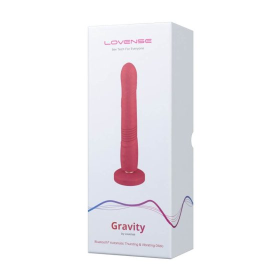 LOVENSE Gravity - Vibratore Ricaricabile con Ventosa e Movimento Thrusting (Rosso)