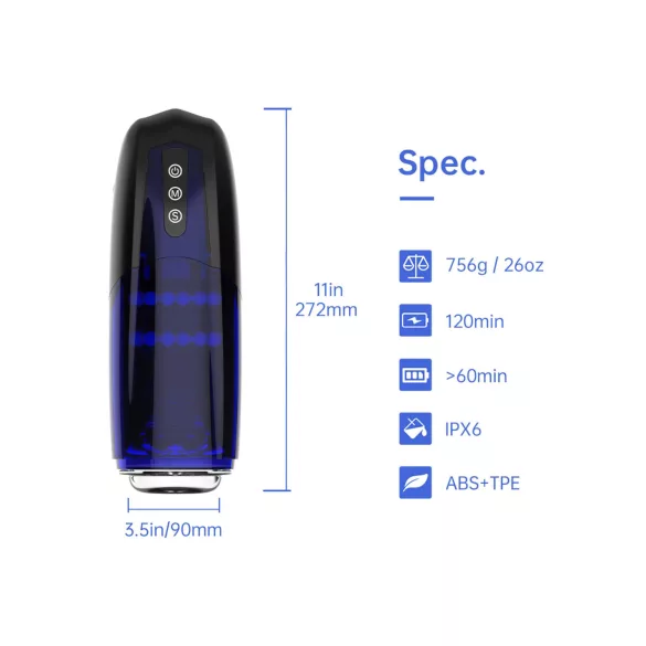 Magic Motion Xone - Masturbatore controllato tramite app per uomini (blu)