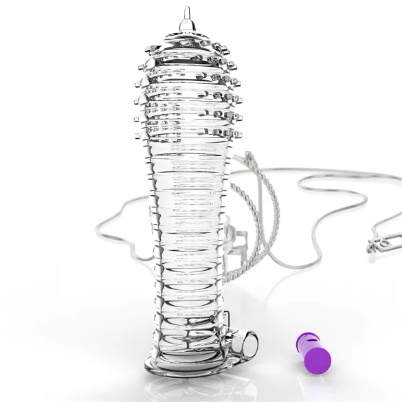 Lonely - guaina fallica vibrante ingrandente - trasparente