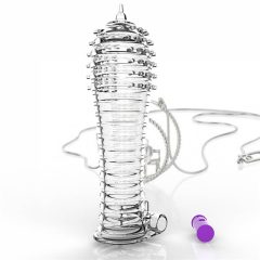   Guaina peniena trasparente con mini vibratore per allargamento e stimolazione