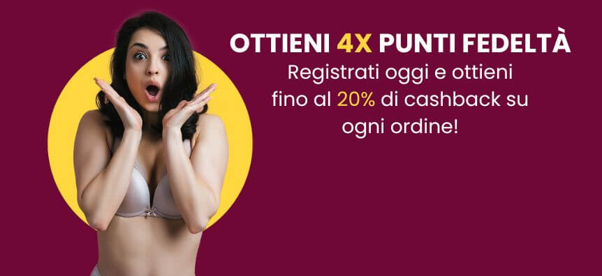 Guadagna punti fedeltà 4x su Lovesexshop.it sex shop