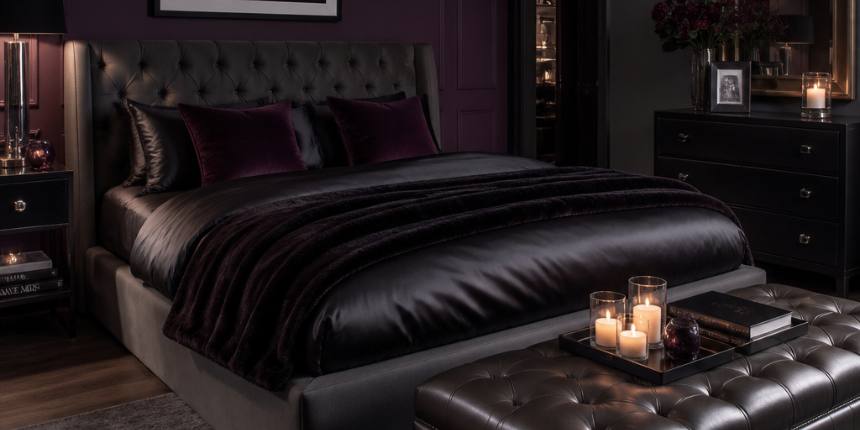 Stanza del sesso accogliente con luce calda e atmosfera intima — Lovesexshop.it