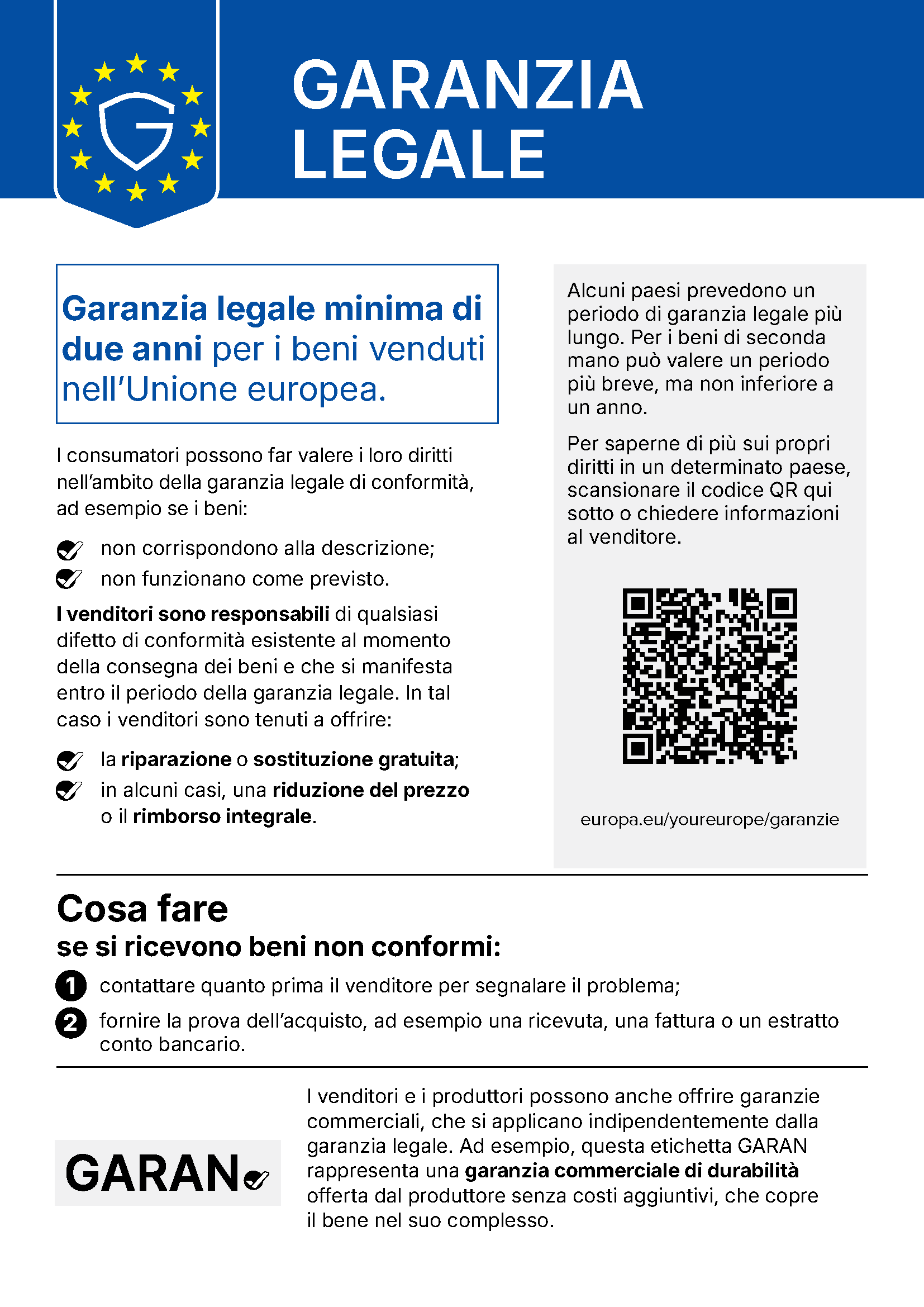 GARANZIA LEGALE